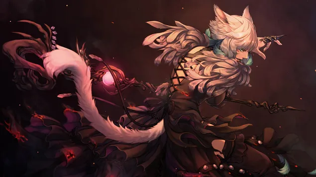 Tapeta Wolf Miqo'te (Anime FA) – Final Fantasy XIV Online (videohra) 4K