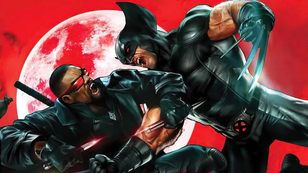 Суперхерој Wolverine Vs Blade (Marvel). 4K тапет