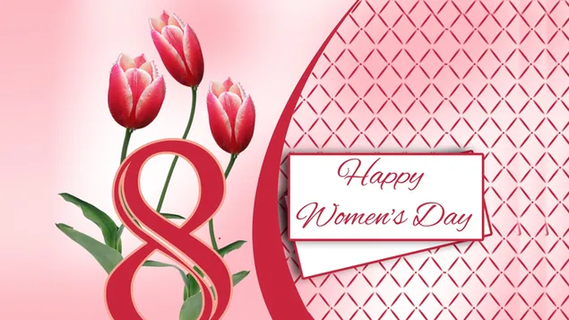 Dzień Kobiet - czerwone tulipany HD tapeta