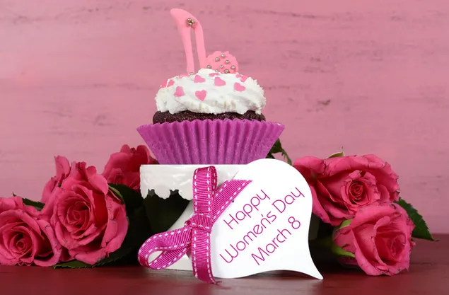Frauentag - Wunschzettel mit Cupcake