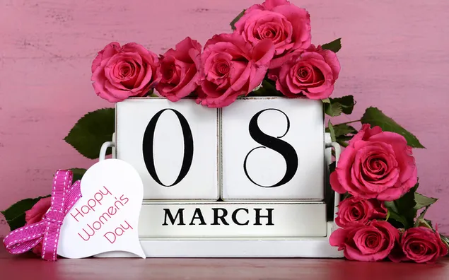 Frauentag - Wunschzettel mit Rosenverzierung