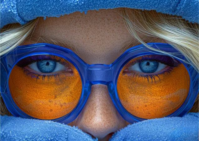 Fraen déi Decken a Beanies mat Brëll droen 2K Tapeten