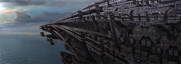 Minunea naturii reflectată în mare 2K imagine de fundal