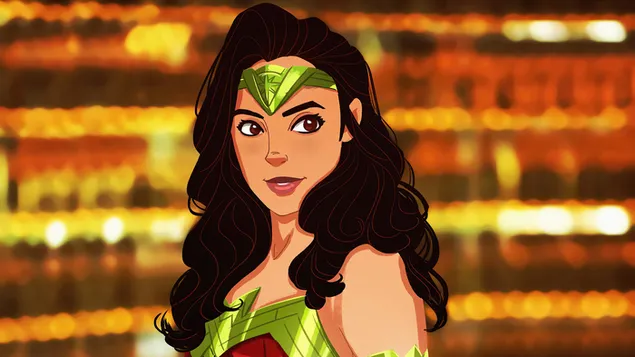 סרט "וונדר וומן 1984" ["גל גדות" מצויר FA] 4K טפט