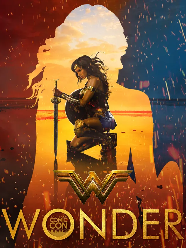 Wonder Woman movie - Diana Prince with shield and sword