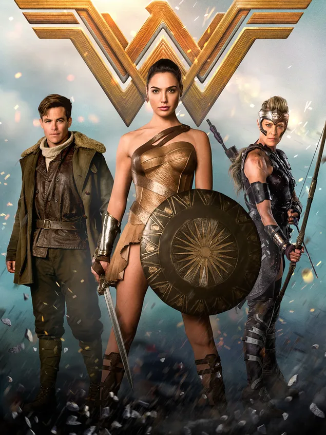 Wonder Woman movie - Gal Gadot with the shield