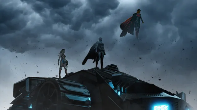 Čudesne žene s Batmanom i Supermanom 4K pozadina