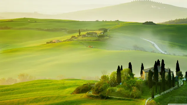 prachtig natuurlijk landschap van toscane download