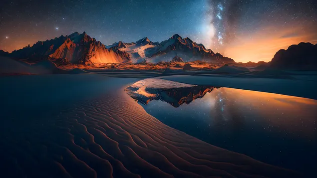 Vista meravellosa a la nit 4K fons de pantalla