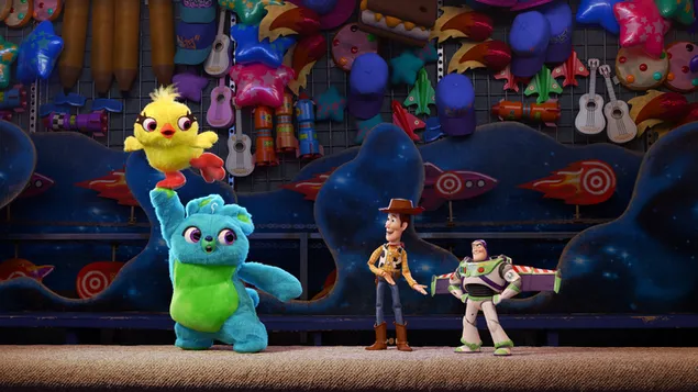 Woody und Buzz treffen auf Bunny und Ducky