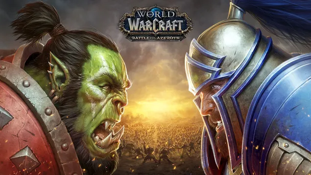 Шпалери World of Warcraft: Battle for Azeroth - Warriors Battle 2K