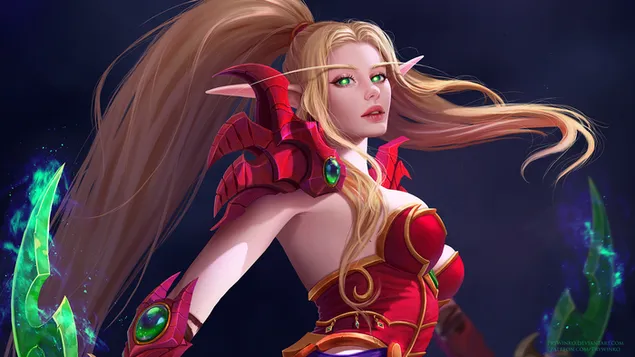 World of Warcraft (WOW): Blood Elf Valeera 4K háttérkép