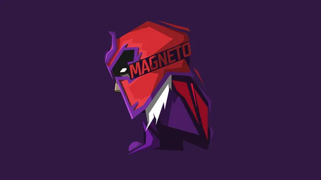 X-Men Villain Magneto Minimalist in Purple Wallpaper 8K خلفية