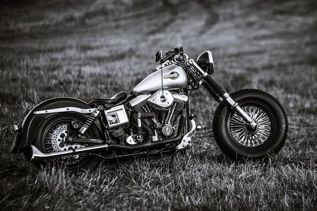 Xe mô tô harley davison cổ điển với màu đen và trắng kiểu cổ điển tải xuống