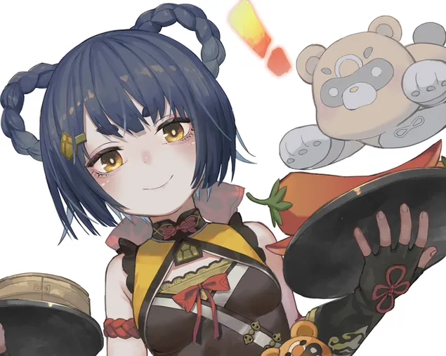 Xiangling är redo att serveras | Ganshin Impact HD bakgrund