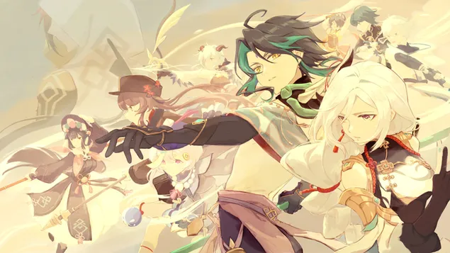 xiao komandos draugai kovoja kartu | gansino herojai [ganshin impact] atsisiusti