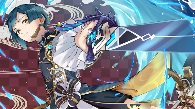 Xingqiu - Genshin Impact [วิดีโอเกมอะนิเมะ] 4K วอลเปเปอร์