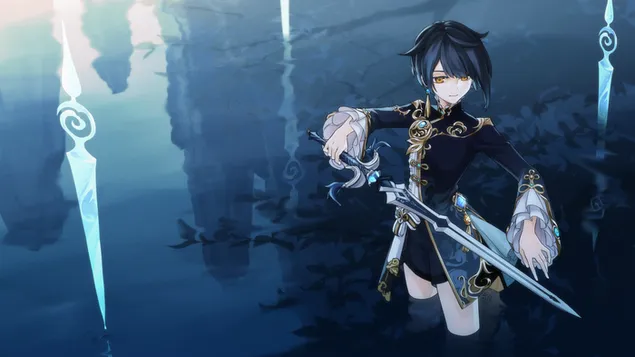 Xingqiu - Genshin Impact（在线视频游戏） HD 壁纸