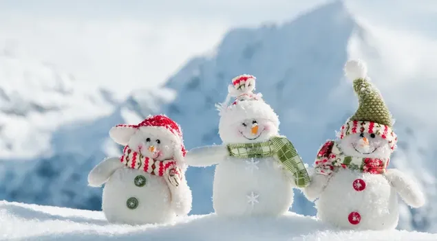Kerst sneeuwpop poppen