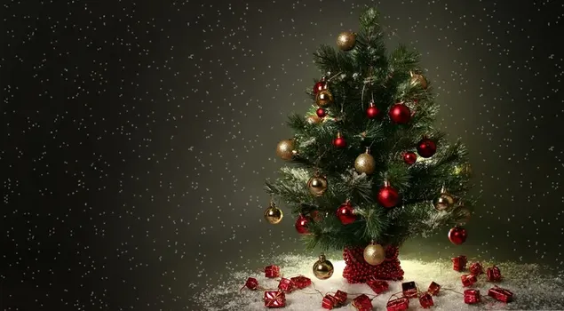 Taustpilt Jõulupuu kellukestega 2K