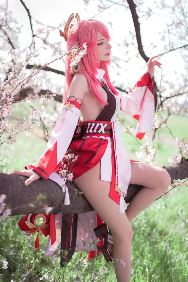 jaj miko | skutocne horuce anime dievca | genshin impact stiahnut