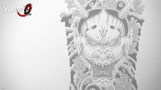 Yakuza 0 - mask tattoo 4K wallpaper download
