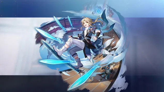 Yanqing jongste luitenant van de Cloud Knights van de Xianzhou Alliance 4K achtergrond