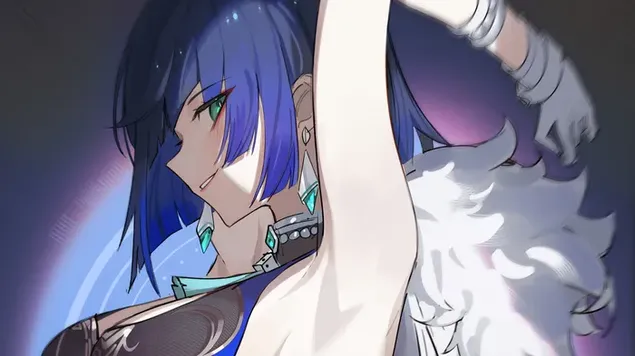 yelan (fanart) | tionchar genshin (fischluiche anime) ioslodail