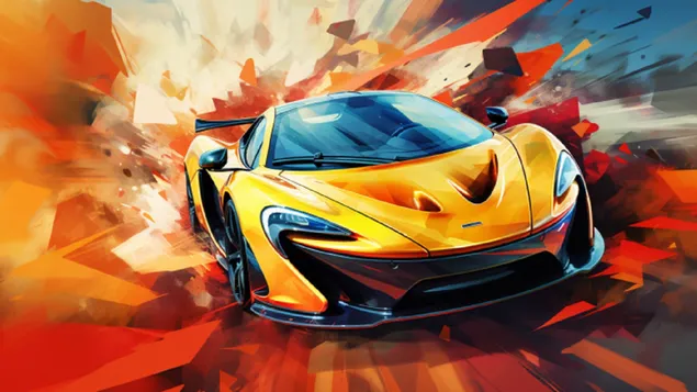Coche Amarillo McLaren P1 HD fondo de pantalla