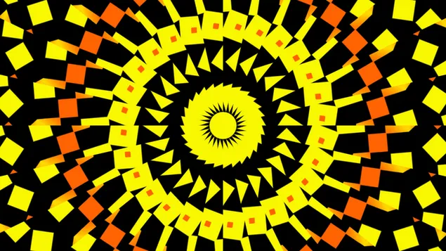 קליידוסקופ צהוב מס' 2 HD טפט