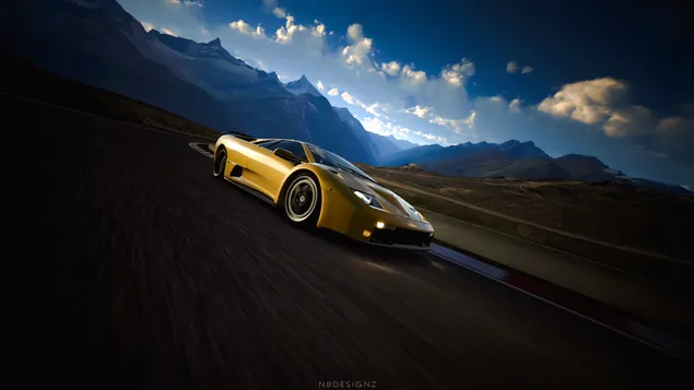 Gele Lamborghini Diablo download