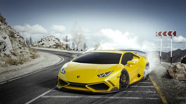 Gele Lamborghini Huracan
