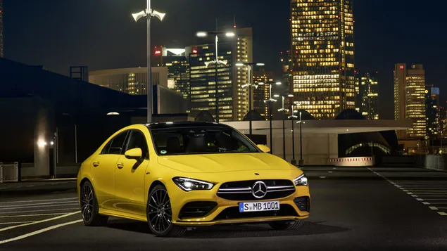 Yellow Mercedes AMG CLA 35 download