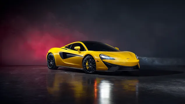 Yellow sports car - McLaren 570S 4K wallpaper