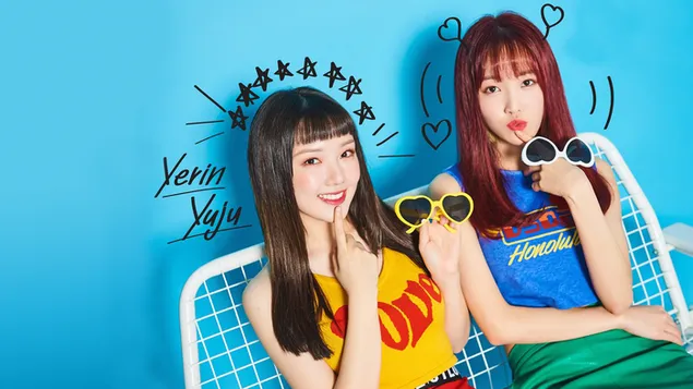 來自 GFriend（K-pop 樂隊）的 Yerin 和 Yuju 4K 壁紙