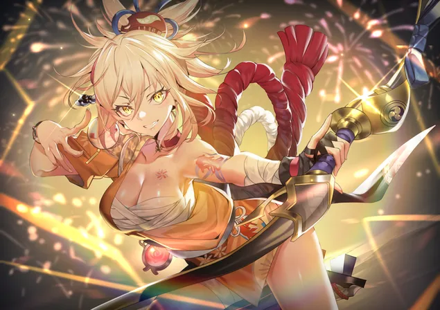 ioimiia | varrior anime girl | genskhin impatst preuzmi