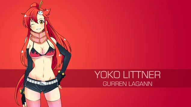 Yoko littner, Gurren Lagann 4K fondo de pantalla