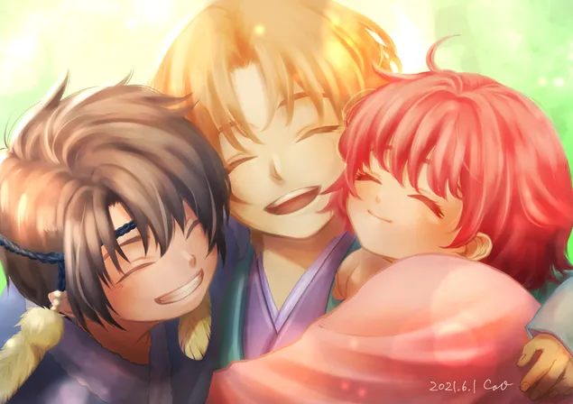 Yona of the Dawn: Hak, Soo-Won & Yona 4K bakgrunn