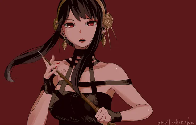 Yor Forger ose Thorn Princess 2K sfond