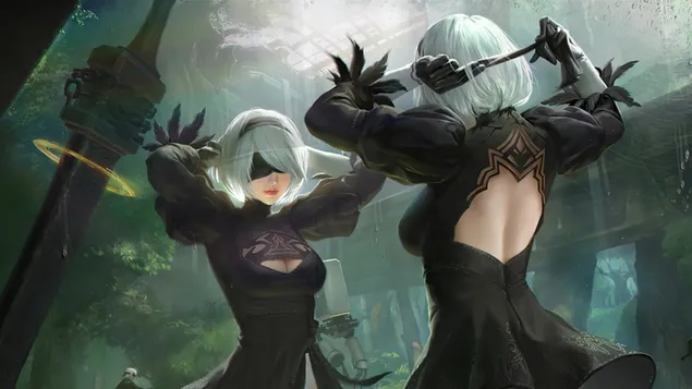 YoRHa 2B - NieR Automata [משחק וידאו] 4K טפט