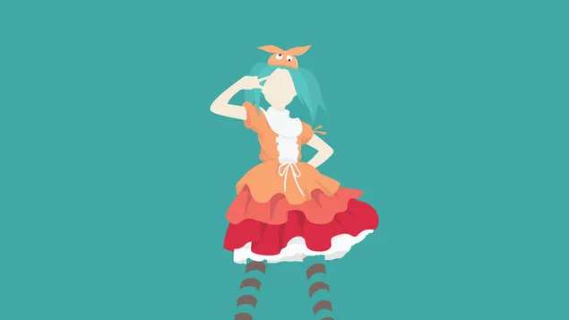 Yotsugi Onoki fra monogatari 4K baggrundsbillede