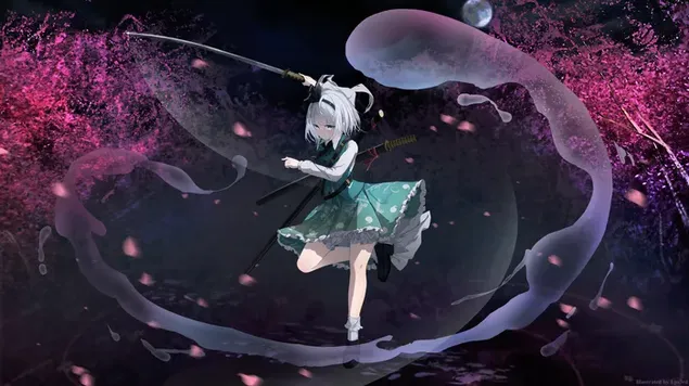 youmu konpaku fra touhou nedlasting