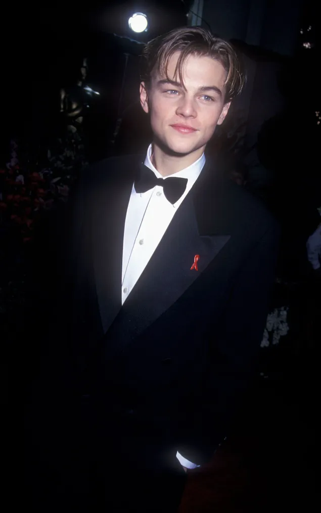 Young Leonardo Dicaprio handsome actor in tuxedo