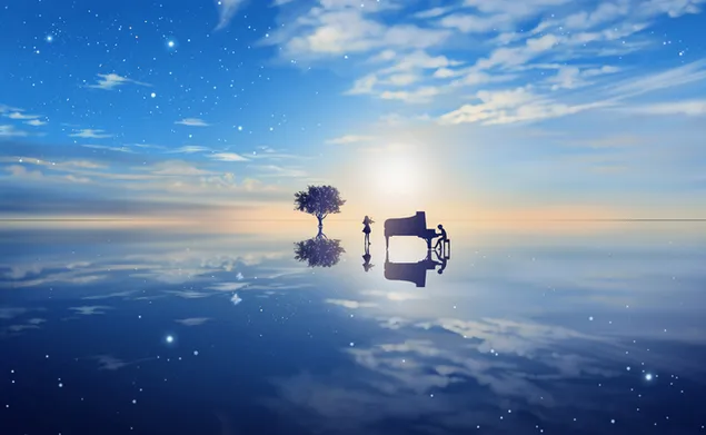 Your Lie in April, piano and violin HD wallpaper