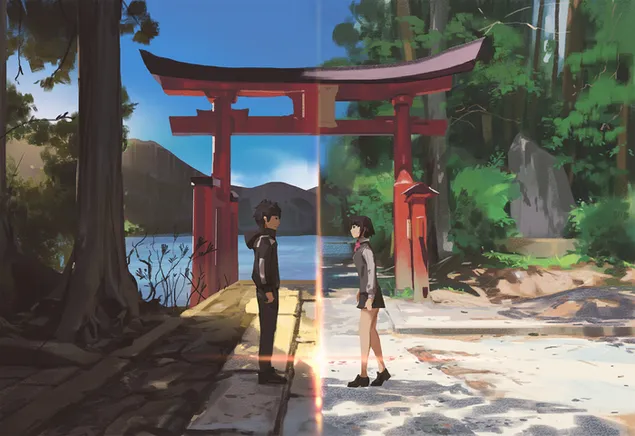 Nama awak. Taki Tachibana | Mitsuha Miyamuzu HD kertas dinding