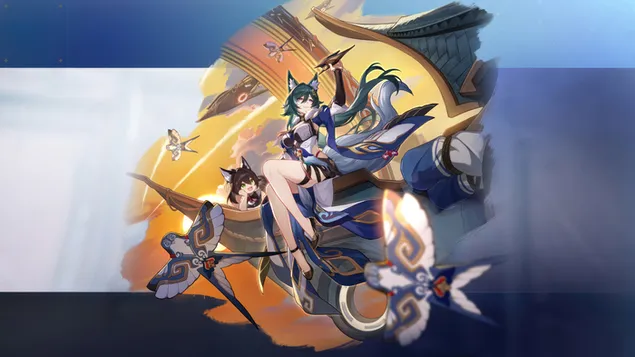 Yukong, ervaren en gezaghebbende stuurman van de Sky-Faring Commission van de Xianzhou Alliance 4K achtergrond