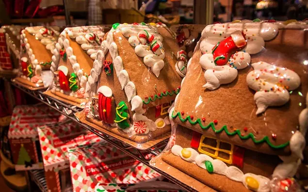 Délicieux biscuit maison en pain d'épice prêt pour Noël 2K fond d'écran