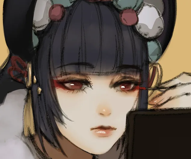 Yun Jin sminkel (Ganshin Impact) 2K háttérkép