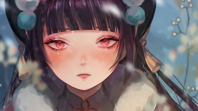 Páipéar balla Yun Jin - Tionchar Genshin (Físchluiche Anime)4K