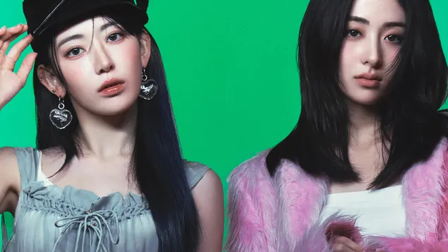 'Yunjin dengan Sakura' daripada LE SSERAFIM - Album Mudah (Weverse Ver.) Shoot 4K kertas dinding